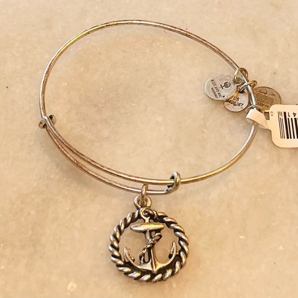 Alex and Ani NWT Anchor Adjustable Bangle Bracelet 410
